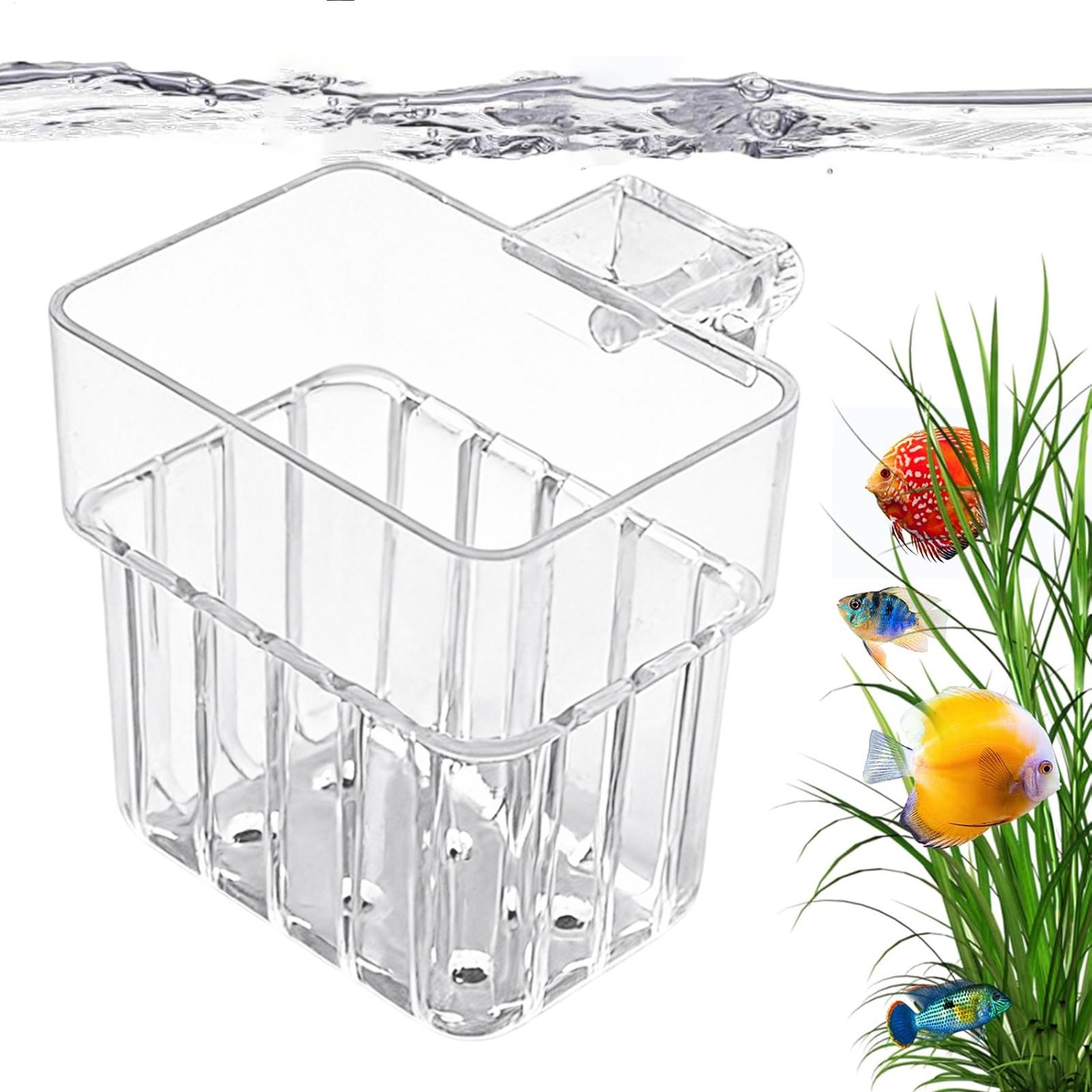 Plant Aquarium Pot - Transparenter, aufhängbarer Aquarium-Pflanzenhalter für Fischbecken, Hydroponik-System,