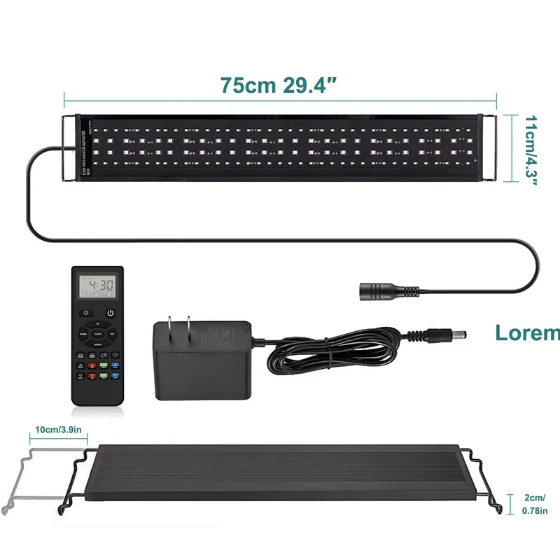Live Plant Aquarium - SIROKA 75cm Professionelle LED-Aquariumbeleuchtung mit Fernbedienung