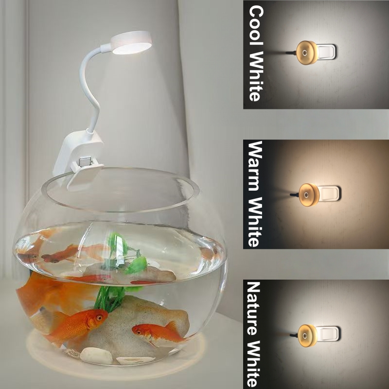 Aquarium Plant Light - LED-Aquariumleuchte zum Anklemmen, 360°-Beleuchtung für Fischbecken