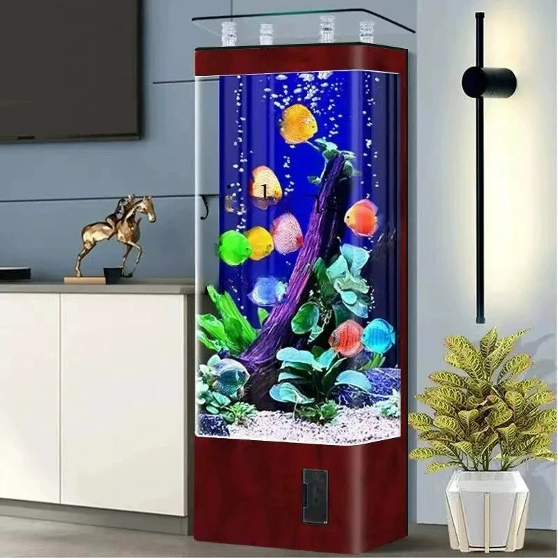 Aquarium Plant Substrate - Wohnzimmer Boden-Decken-Aquarium für den Haushalt, vertikales