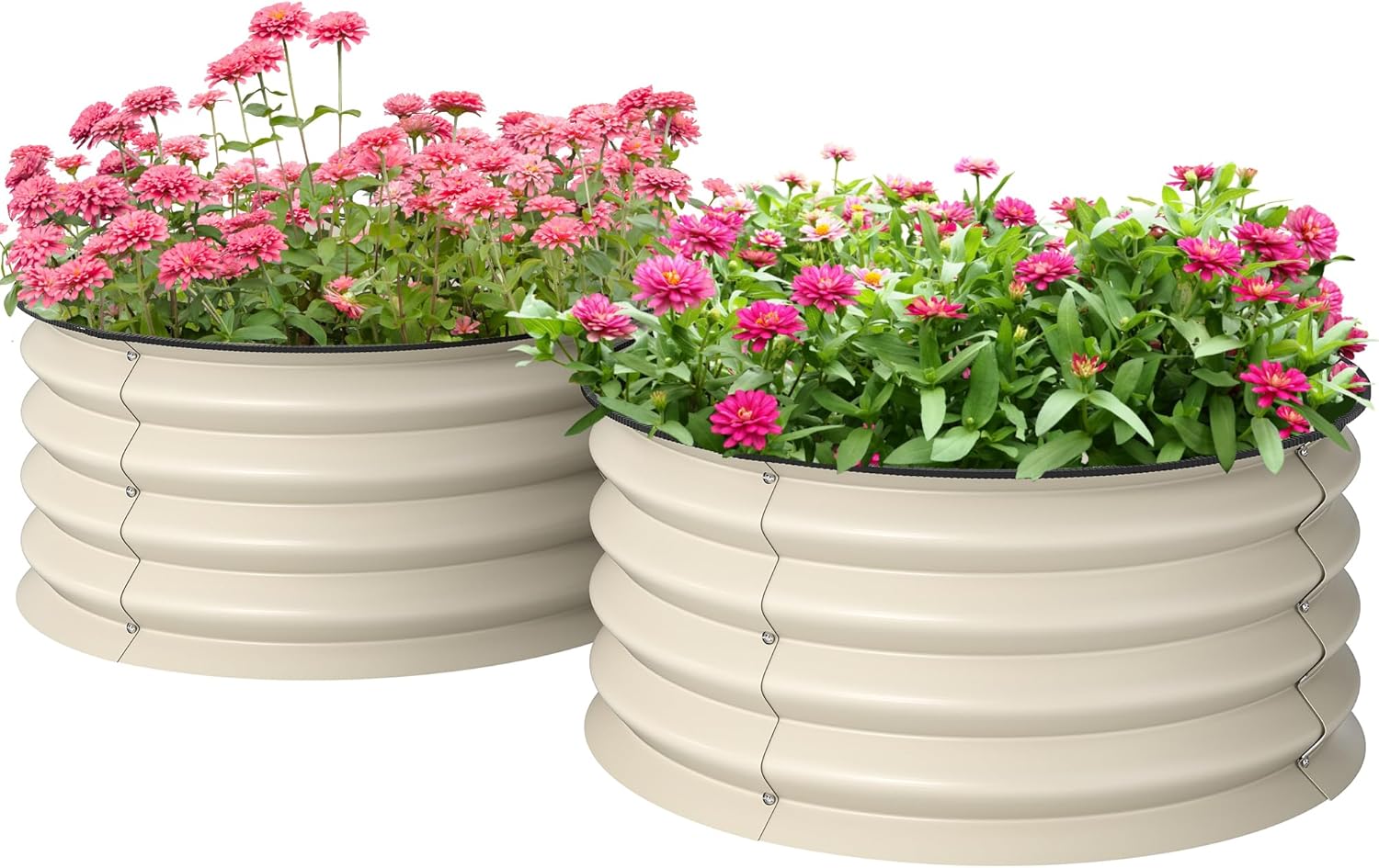 Planted Tank - Verzinktes Hochbeet-Set, 2 Stück, Pflanzgefäße für