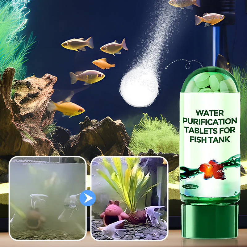 Aquarium Liquid Carbon - Umweltfreundliche Aquarium-Wasserreinigungstabletten Schnellwirkende Fischbecken-Reinigungslösung Aquarium-Wasserklärer