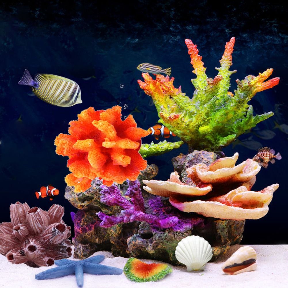 Aquarium Plant Substrate - Bunte 1PC lebensechte künstliche Simulation Unterwasser