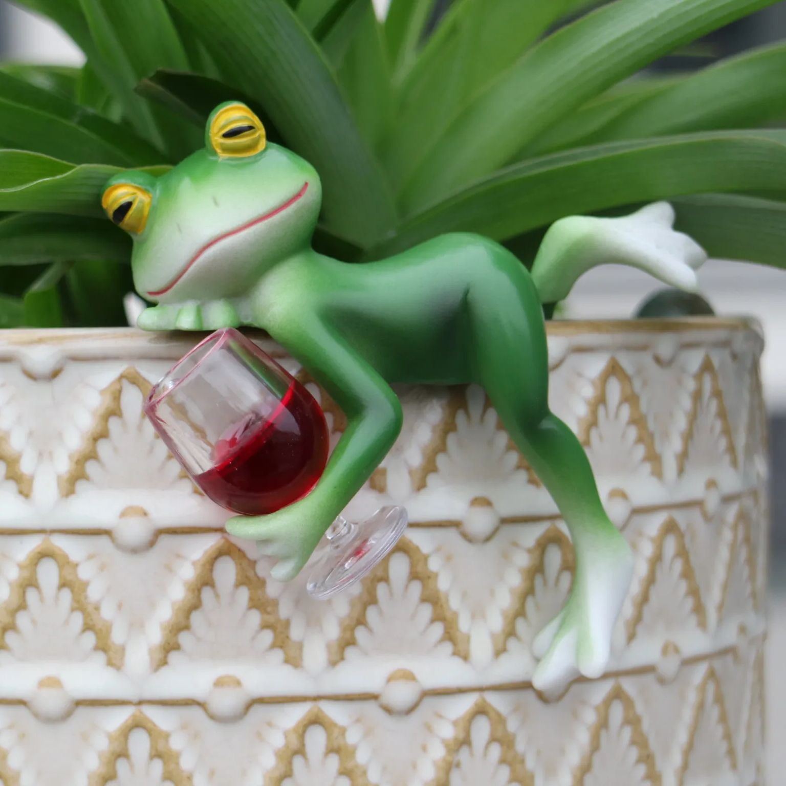 Ein entzückendes grünes Frosch – Plant Aquarium Pot Bewertung und Preis